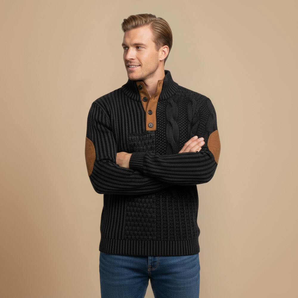 Vintage 3D Print Quarter Zip Sweatshirt Fashion Grand