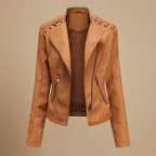 Women’s leather short fit jacket Fashion Grand