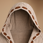Women's long knitted hooded cardigan Fashion Grand