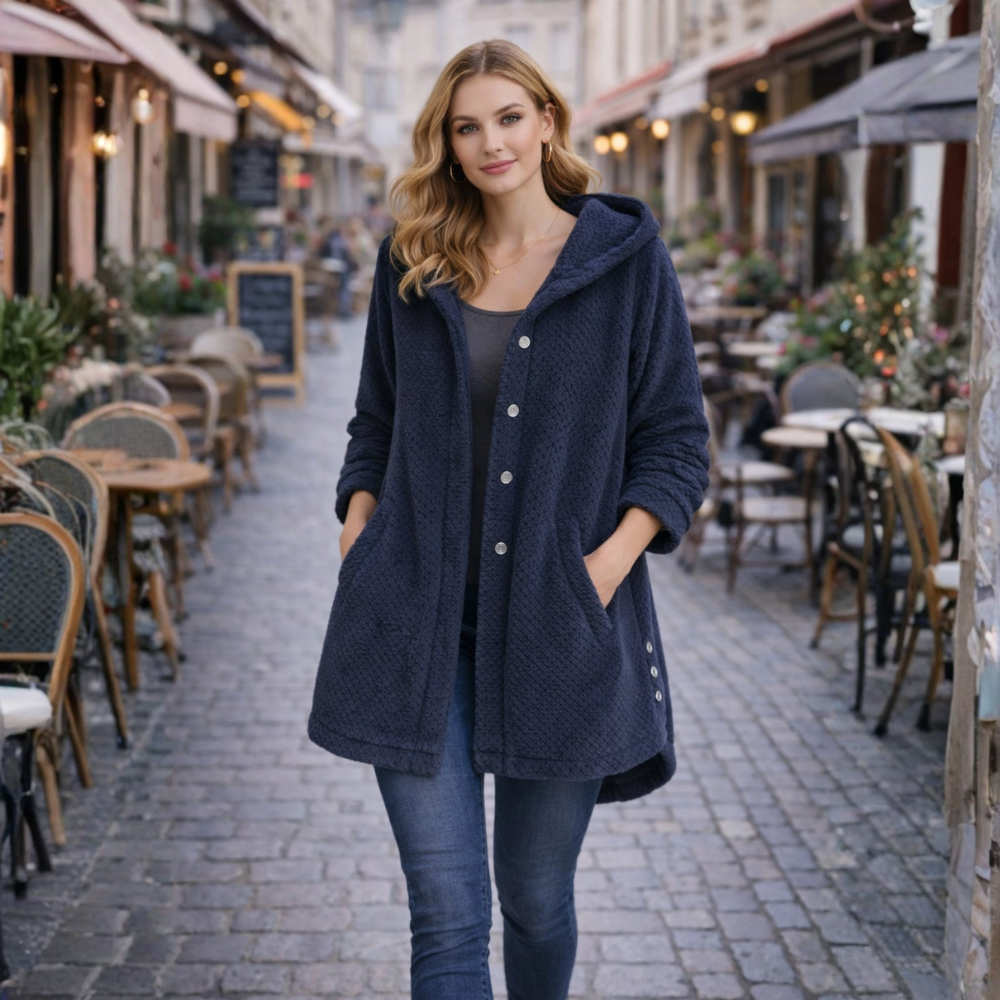 Women’s casual hooded fleece jacket Fashion Grand