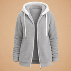 Women's warm fuzzy zip hoodie jacket Fashion Grand