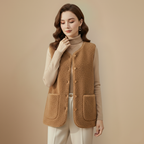 Cosy Sherpa Button-Front Warm Vest Fashion Grand