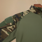 Men's tactical half zip up long sleeve shirt