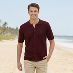 Men's short sleeved geometric design polo shirt Fashion Grand