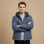Warm autumn hooded jacket for men Fashion Grand