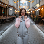 Women's hooded zip up casual sweatshirt jacket Fashion Grand