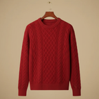 Men's casual o-neck knitted pullover jumper Fashion Grand