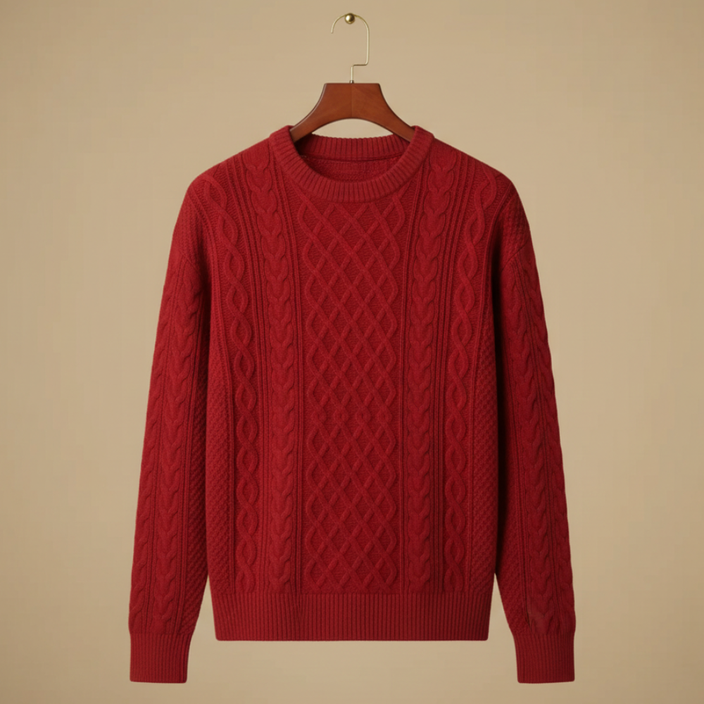 Men's casual o-neck knitted pullover jumper Fashion Grand