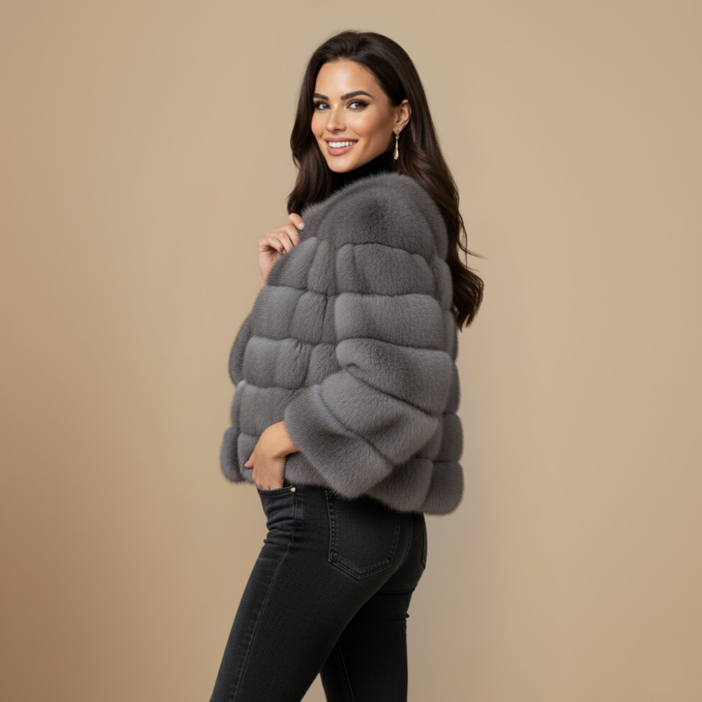 Luxury Faux Fur Winter Jacket For Women Fashion Grand