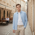 Men's vintage spring long-sleeve shirt