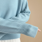 Women's collared long sleeve knitted pullover sweater Fashion Grand