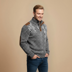 Vintage 3D Print Quarter Zip Sweatshirt Fashion Grand