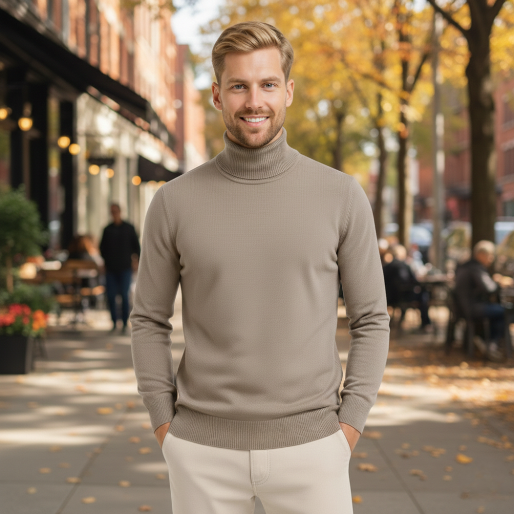 Men's casual high-neck pullover jumper Fashion Grand