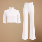 Women's elegant crop top wide leg co-ord Fashion Grand