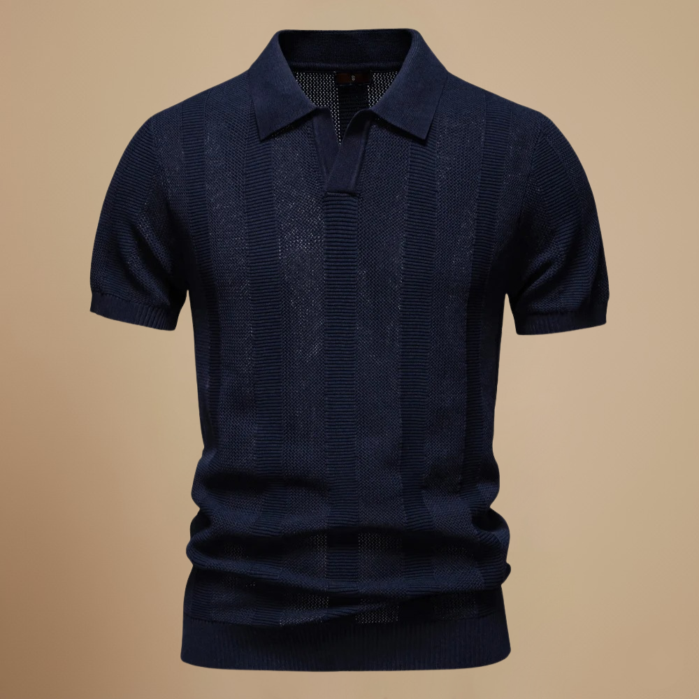 Men's v-neck collar short sleeve polo shirt Fashion Grand