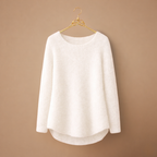 Women’s long loose o-neck pullover jumper Fashion Grand