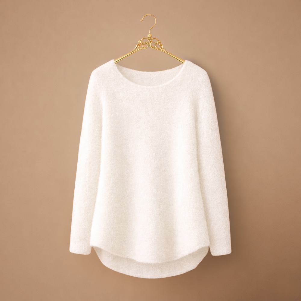Women’s long loose o-neck pullover jumper Fashion Grand