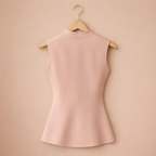 Women's asymmetrical draped sleeveless blouse Fashion Grand