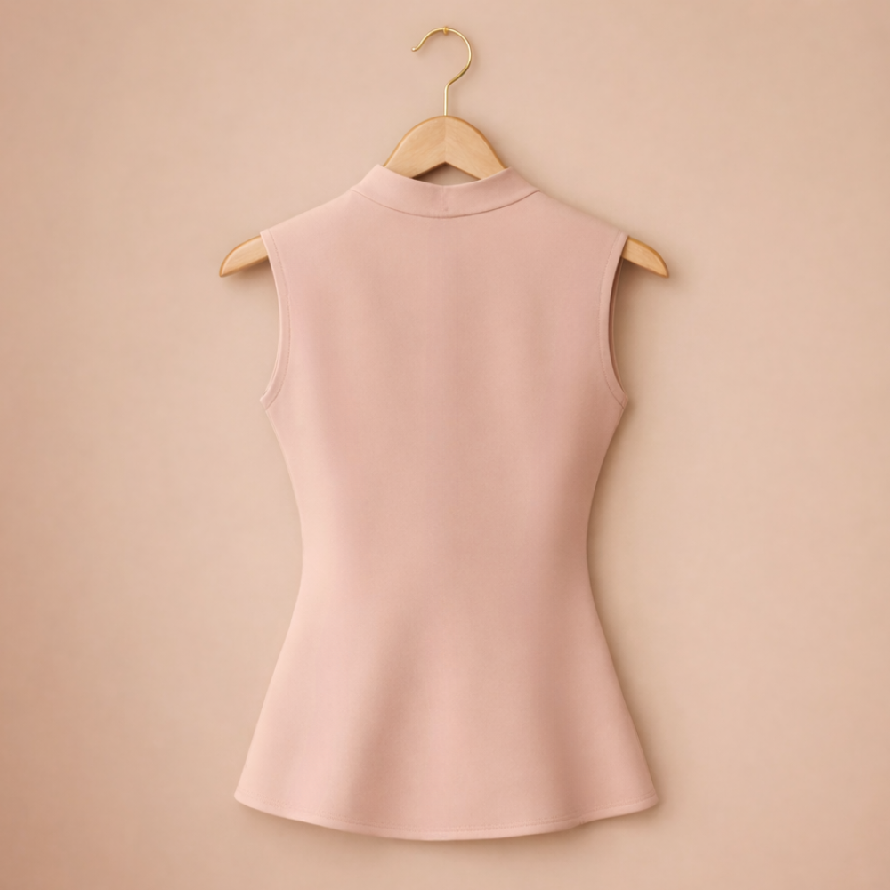 Women's asymmetrical draped sleeveless blouse Fashion Grand