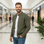 Men’s slim fit zip with long sleeves jacket Fashion Grand