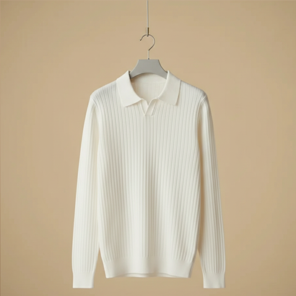 Men's slim fit long sleeve polo shirt Fashion Grand