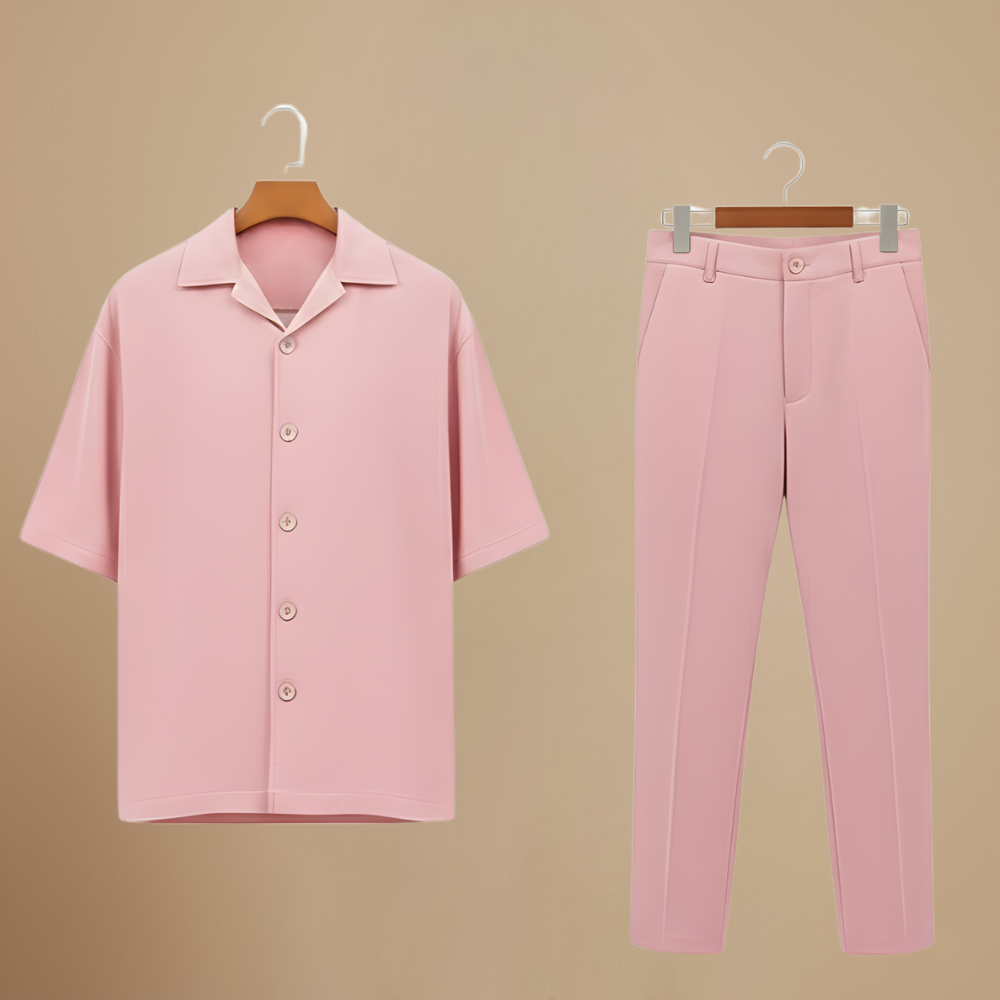 Men's short sleeve shirt two-piece set Fashion Grand