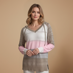 Women’s hooded long sleeve crochet pullover jumper Fashion Grand