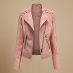Women’s leather short fit jacket Fashion Grand