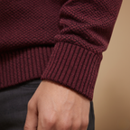 Men's half zip high collar thick knit sweater Fashion Grand