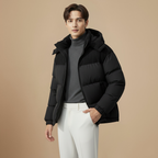 Puffer jacket hooded thick windbreaker casual Fashion Grand