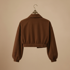 Vintage Corduroy Cropped Jacket for Women Fashion Grand