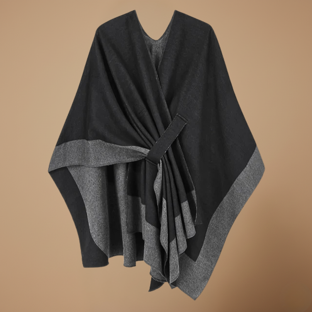 Women's warm double-sided shawl with cloak design Fashion Grand