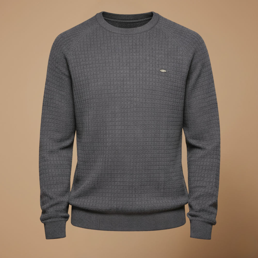 Men's basic round neck knitted jumper Fashion Grand