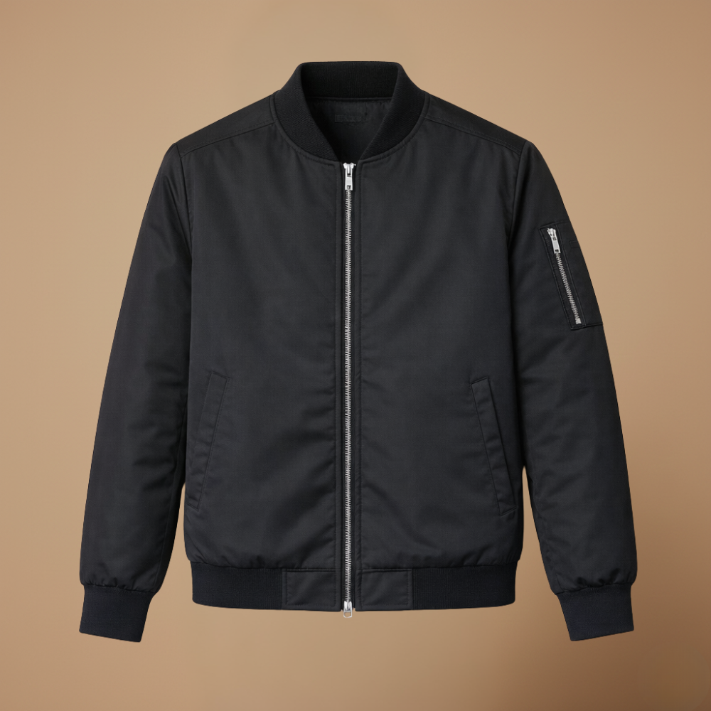 Men's slim fit zip-up bomber jacket Fashion Grand