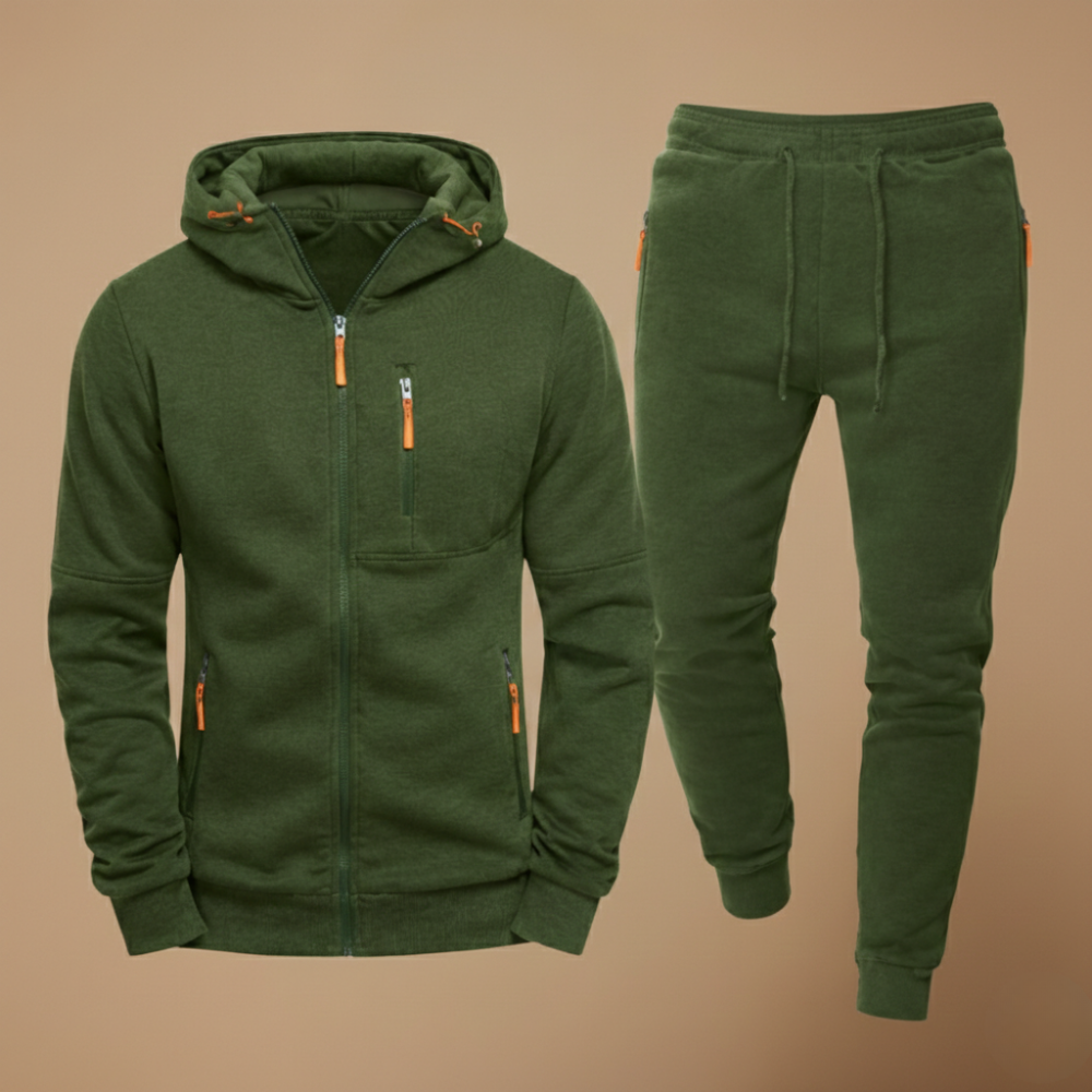 Men’s zip hooded tracksuit jogger set Fashion Grand