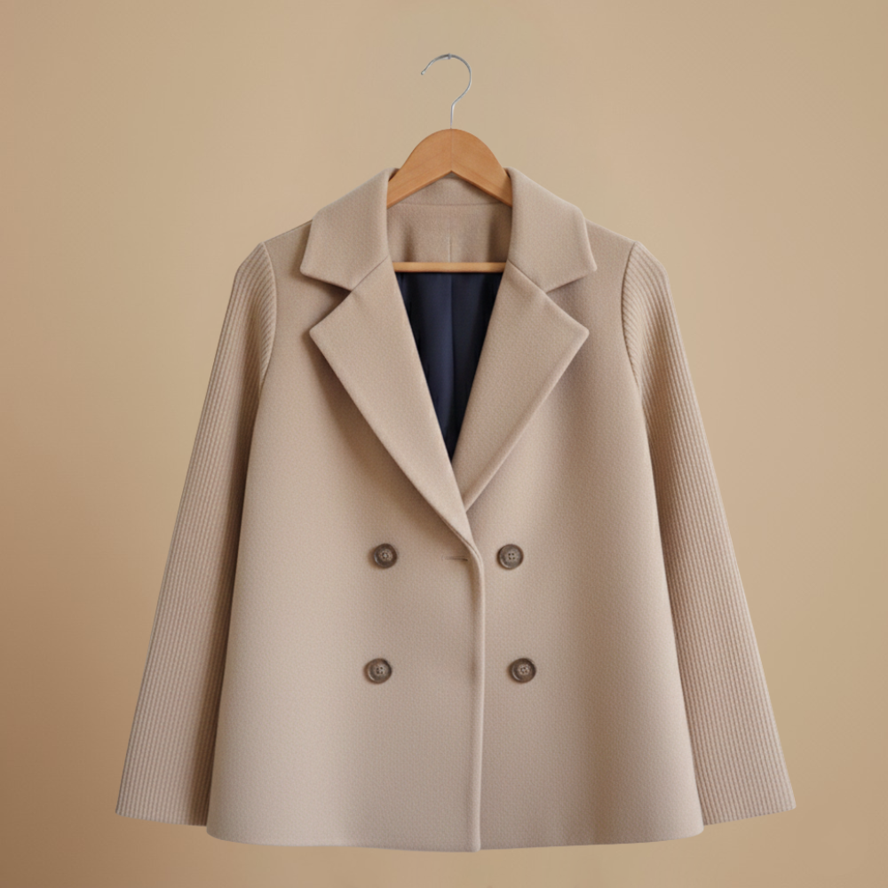 Women's Casual Blend Double-Breasted Blazer Fashion Grand