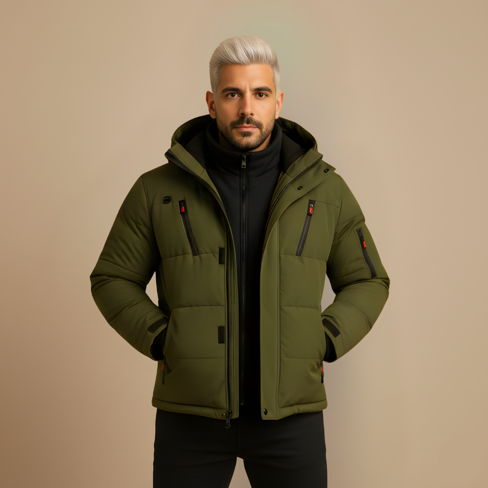 Puffer winter jacket for men - waterproof Fashion Grand