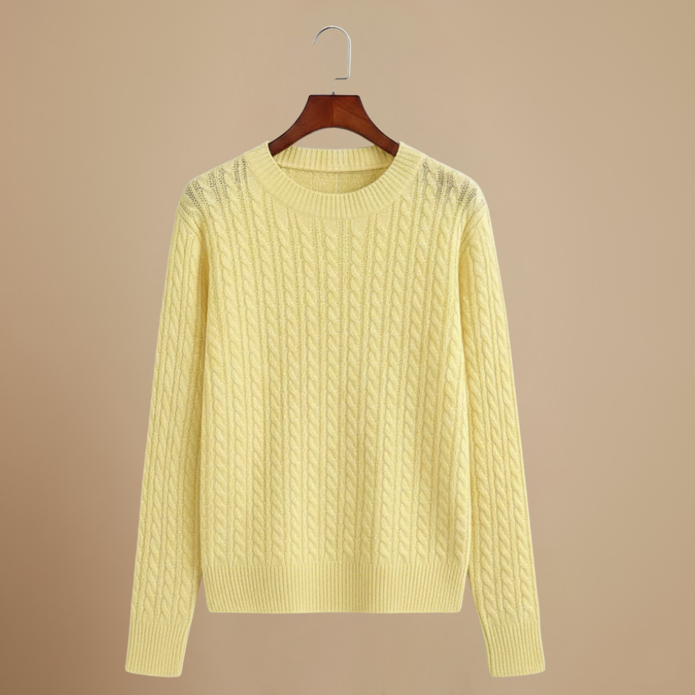 Women’s round neck long sleeve knit sweater Fashion Grand