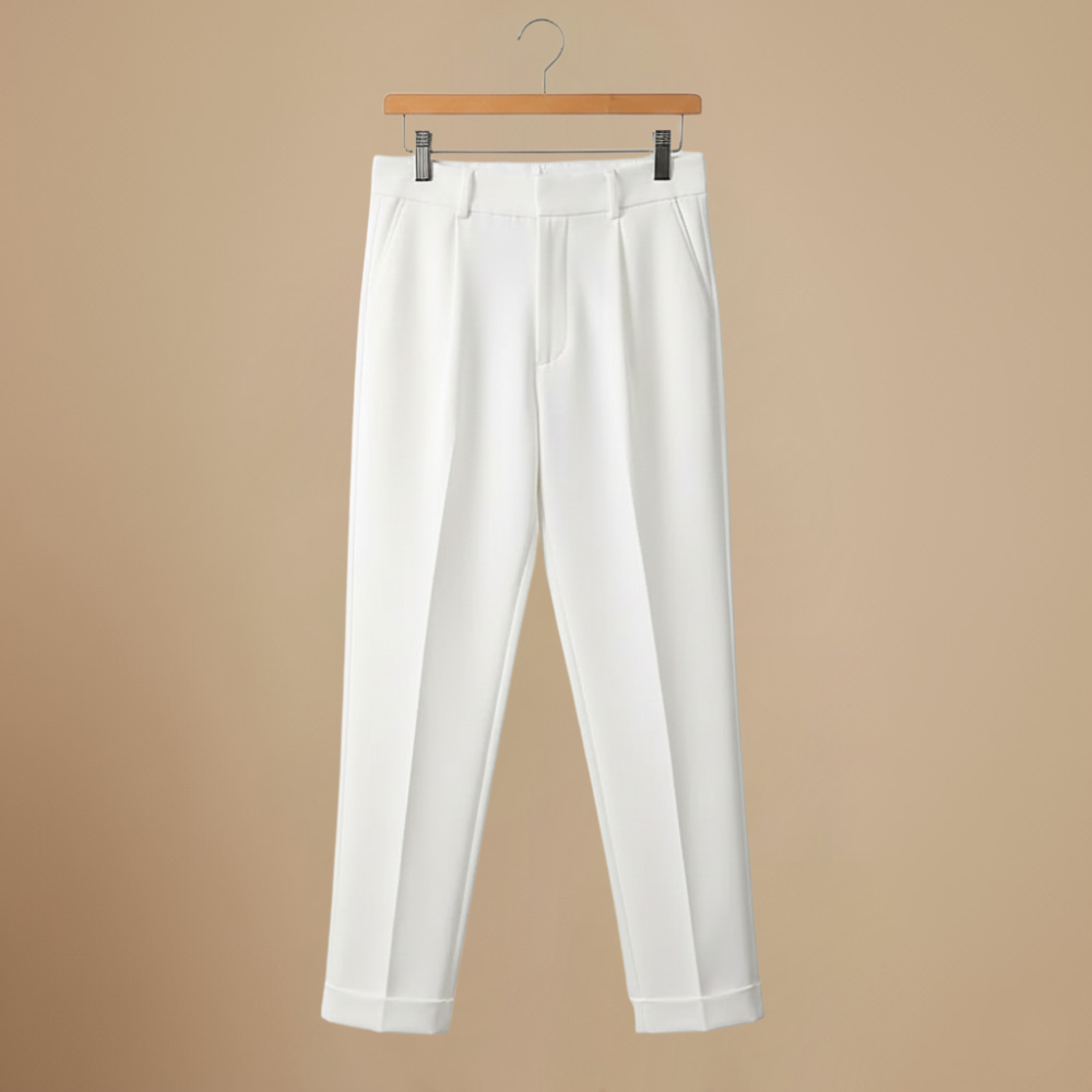 Men’s slim fit straight leg casual trousers Fashion Grand