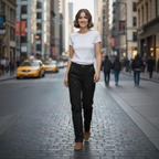 Women's casual minimalist denim pants Fashion Grand
