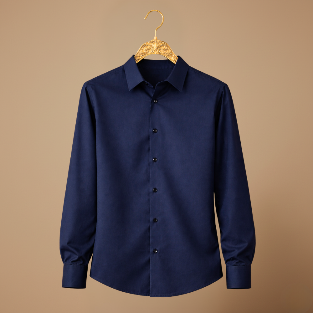 Men's long sleeve button-down wrinkle-free shirt Fashion Grand