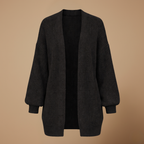 Women's chunky knit balloon sleeve open cardigan Fashion Grand