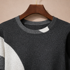 Women's loose sweater geometric patchwork design Fashion Grand