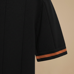 Men's quarter zip-up slim fit solid polo shirt Fashion Grand