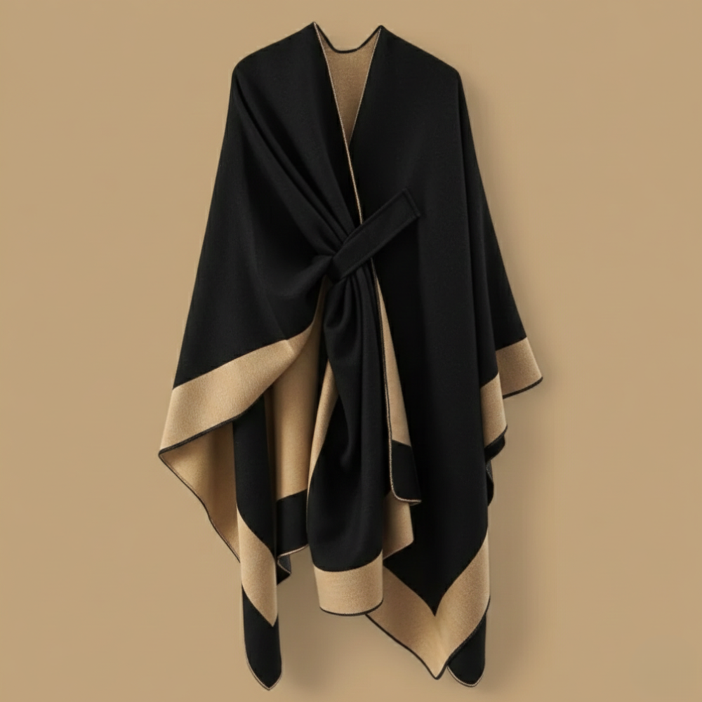 Women's warm double-sided shawl with cloak design Fashion Grand