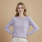 Solid Casual Crew Neck Long Sleeve Sweater Fashion Grand