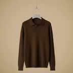 Men's slim fit long sleeve polo shirt Fashion Grand
