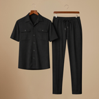 Casual Shirt Trousers Matching Two Piece Set for Men Fashion Grand