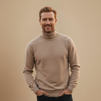 Heavyweight Solid Turtleneck Knit Pullover Sweater Fashion Grand