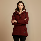 Warm women's parka with hood and fleece lining Fashion Grand